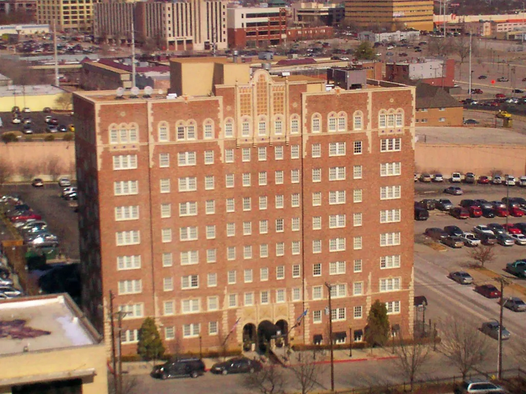 Ambassador Hotel Tulsa exterior viewed from above