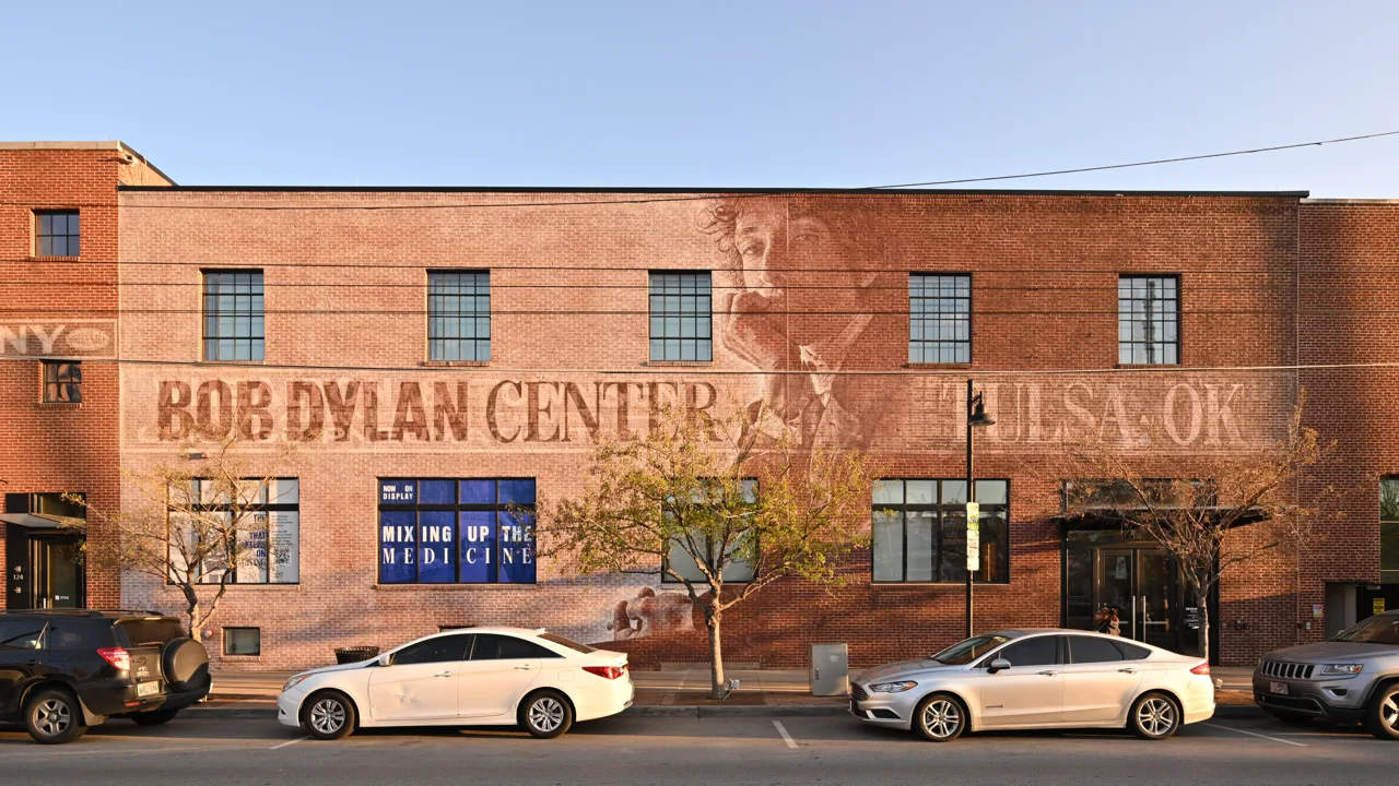 Bob Dylan Center exterior on Reconciliation Way in Tulsa